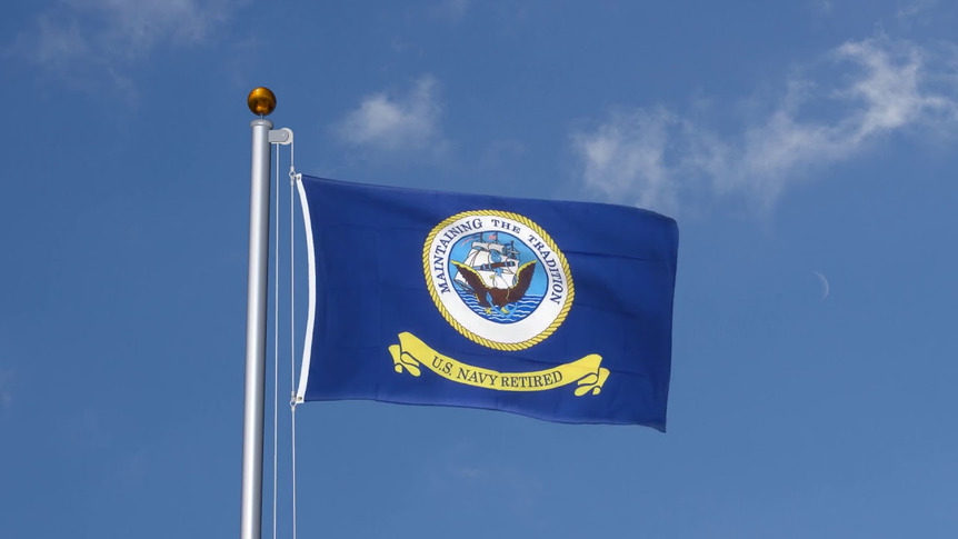 USA US Navy Retired - Flagge 90 x 150 cm