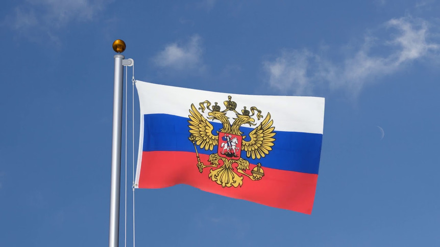 Russia with crest - 3x5 ft Flag