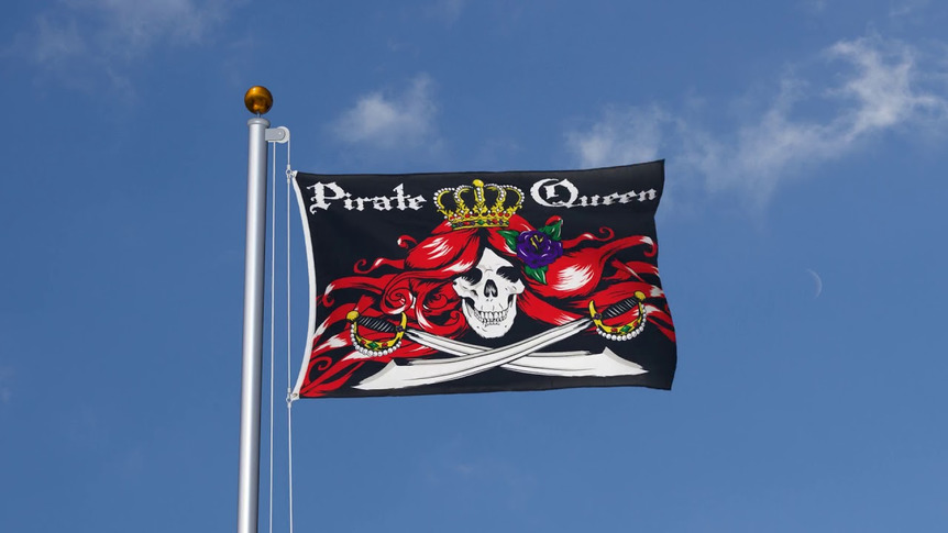 Pirat Queen - Flagge 90 x 150 cm