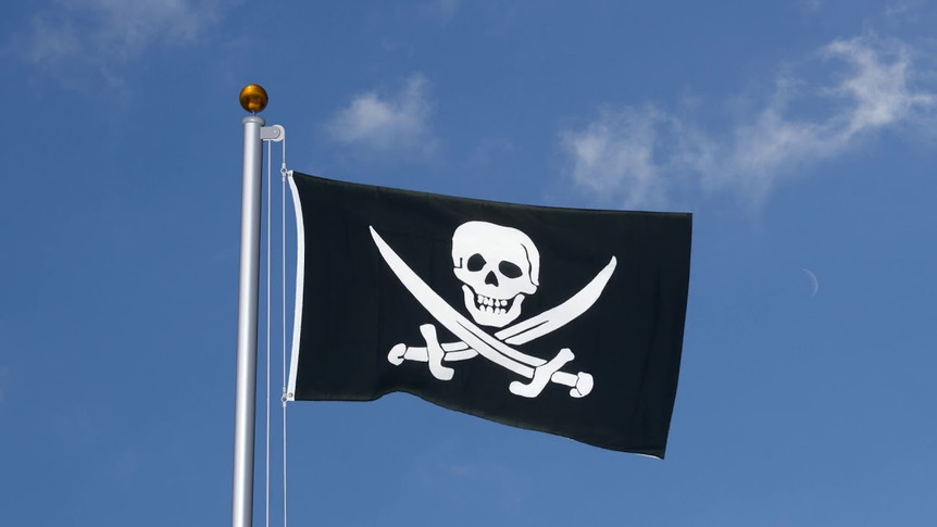 Pirate with two swords - 3x5 ft Flag
