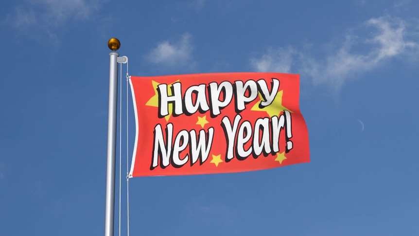 Happy New Year - 3x5 ft Flag