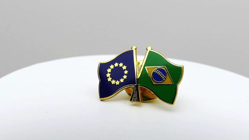 EU + Brasilien - Freundschaftspin