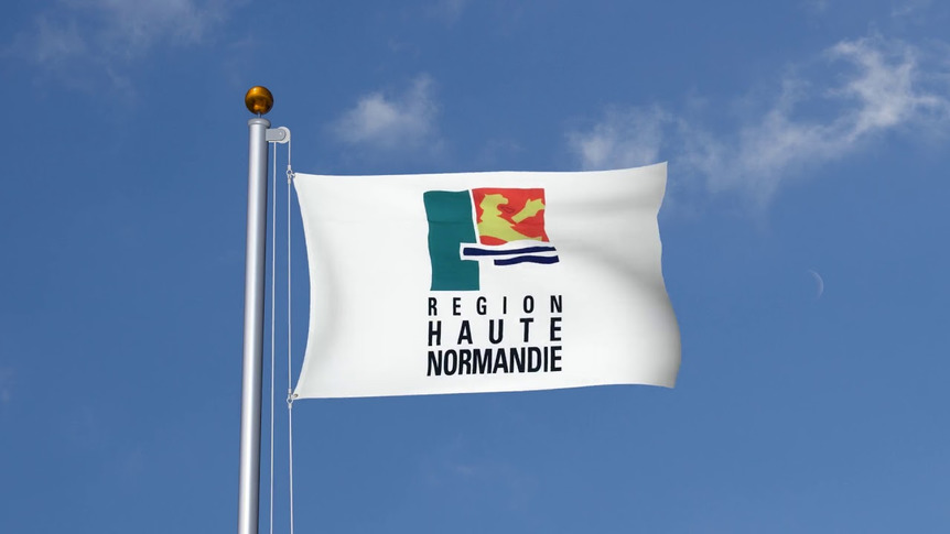 Region Haute Normandie - Flagge 90 x 150 cm