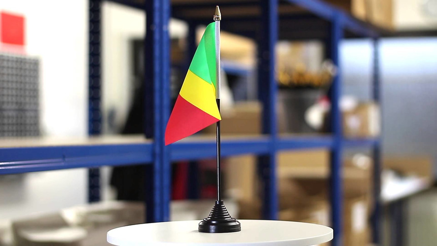 Congo - Mini drapeau de table 10 x 15 cm