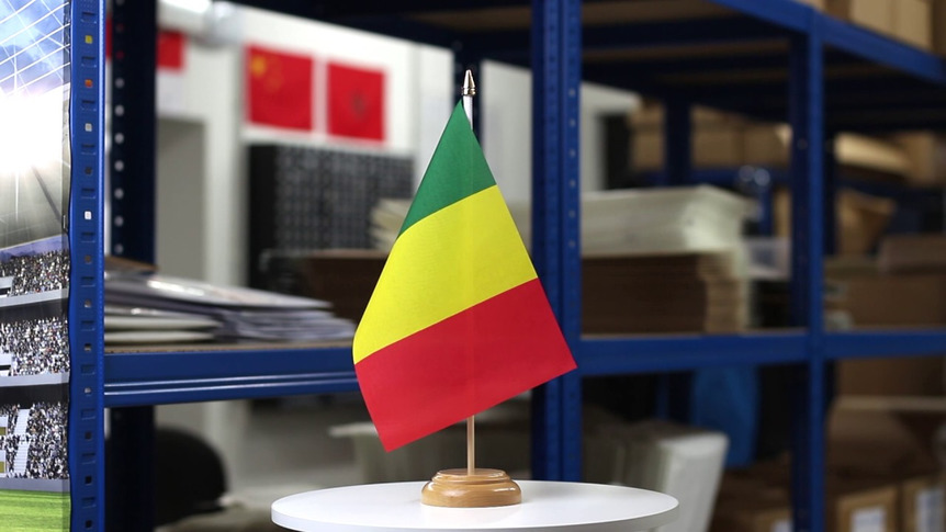 Mali - Table Flag 6x9", wooden
