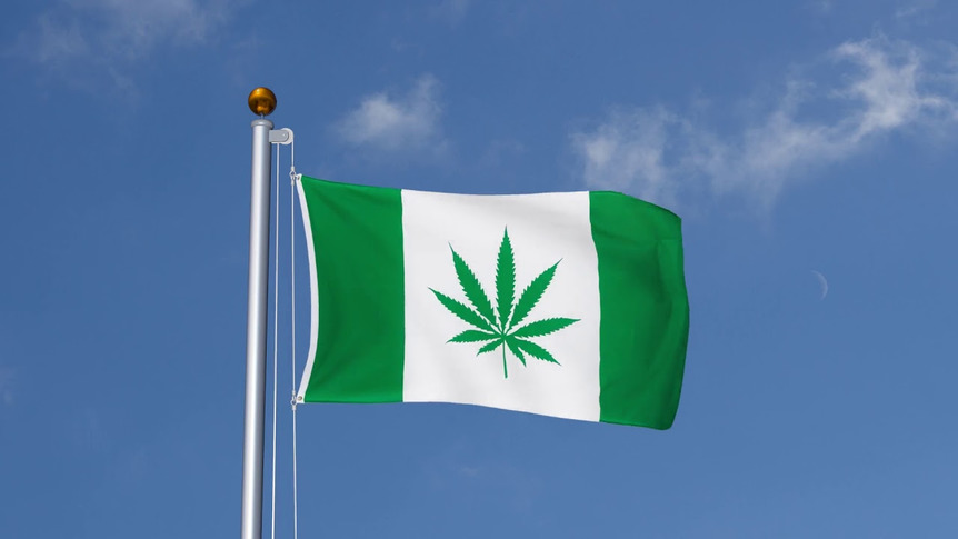 Kanada Cannabis - Flagge 90 x 150 cm