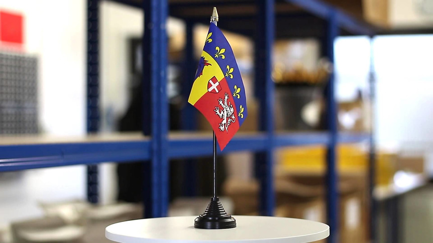 Rhône Alpes - Mini drapeau de table 10 x 15 cm