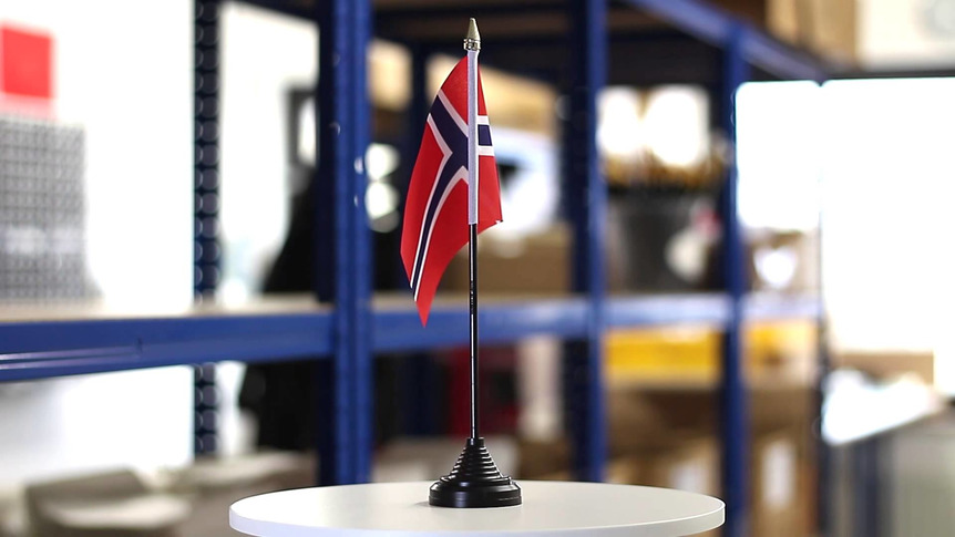 Norwegen - Tischflagge 10 x 15 cm