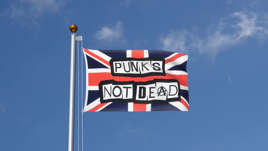 Punks Not Dead - Drapeau 90 x 150 cm