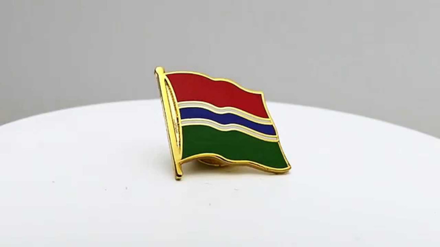 Gambia - Flaggen Pin 2 x 2 cm