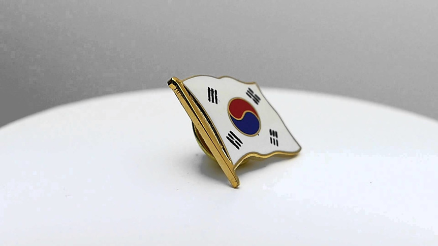 Corée du Sud - Pin's drapeau 2 x 2 cm