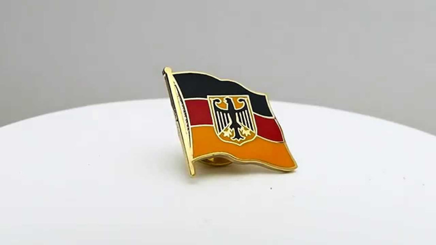 Deutschland Dienstflagge - Flaggen Pin 2 x 2 cm