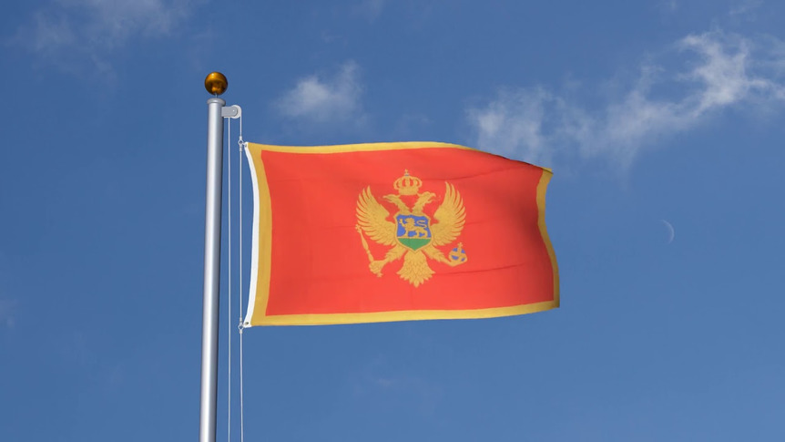 Montenegro - Flagge 90 x 150 cm
