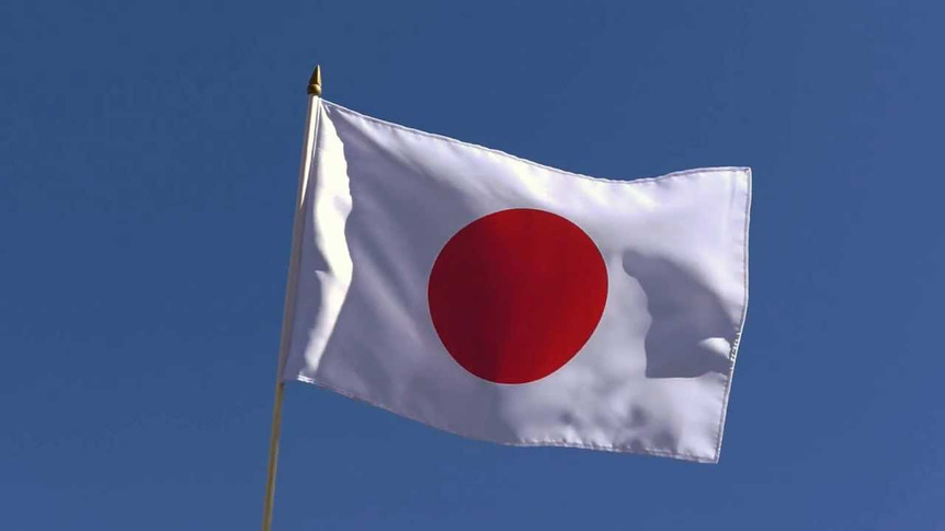 Japan - Hand Waving Flag 12x18"