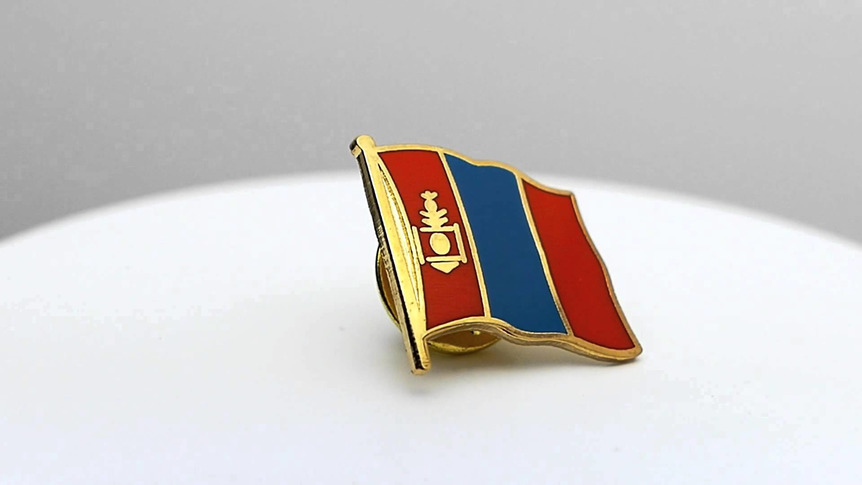Mongolei - Flaggen Pin 2 x 2 cm
