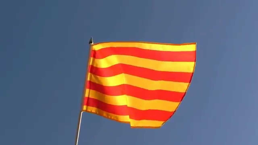 Katalonien - Stockflagge 30 x 45 cm