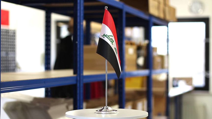 Iraq 2009 - Satin Table Flag 6x9"