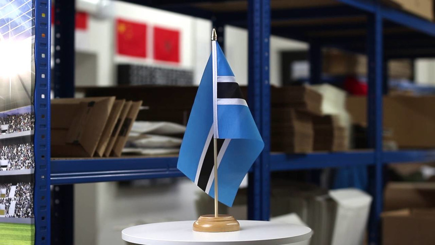 Botswana - Table Flag 6x9", wooden