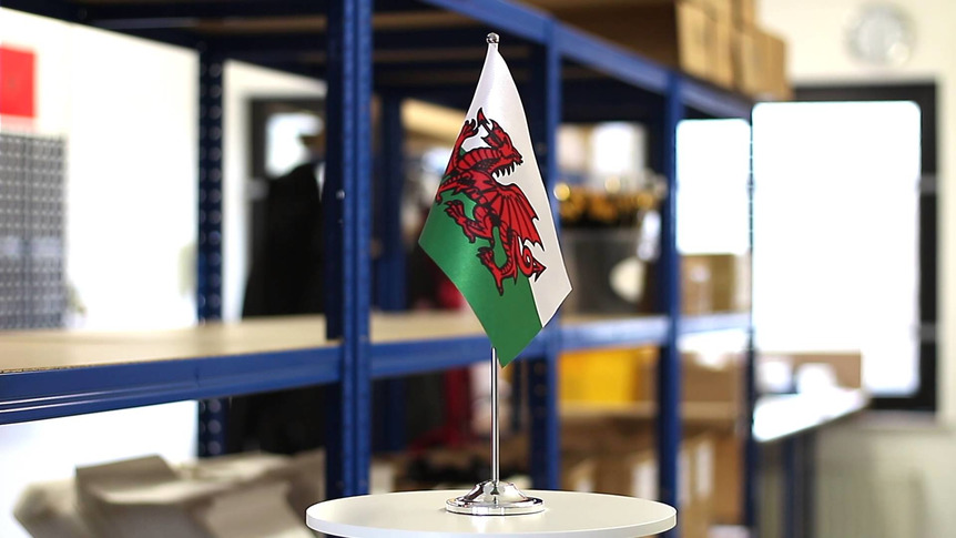 Wales - Satin Table Flag 6x9"