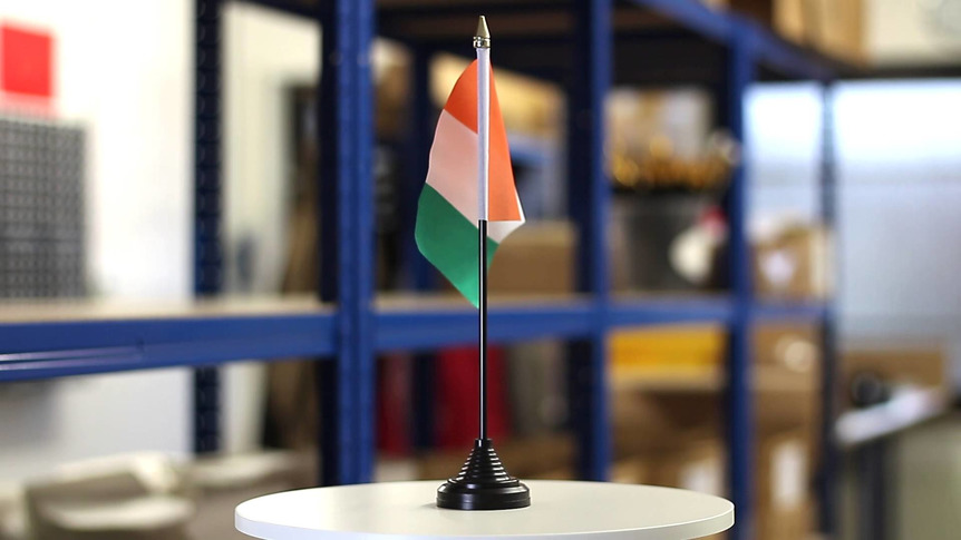 Côte d'Ivoire - Mini drapeau de table 10 x 15 cm
