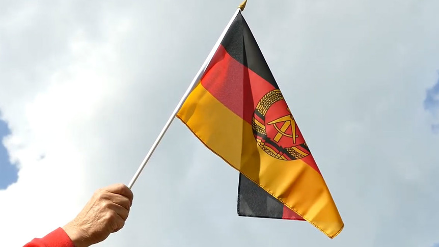 GDR - Hand Waving Flag 12x18"