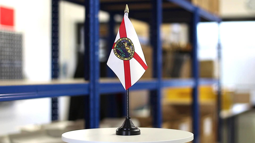 Floride - Mini drapeau de table 10 x 15 cm