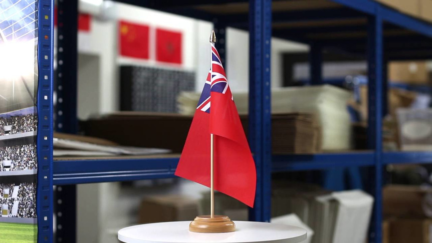 Red Ensign - Table Flag 6x9", wooden