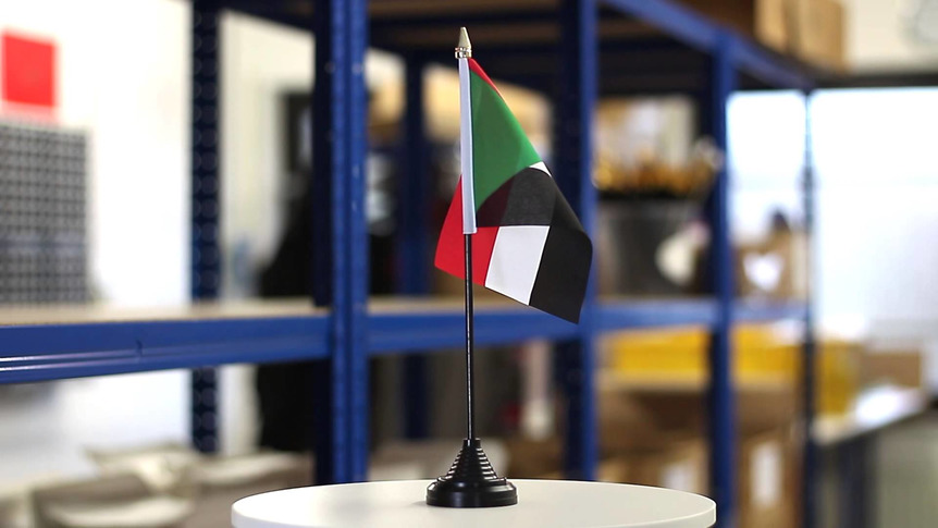 Soudan - Mini drapeau de table 10 x 15 cm