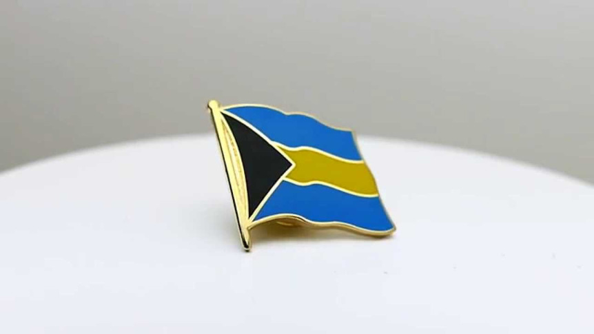 Bahamas - Flaggen Pin 2 x 2 cm