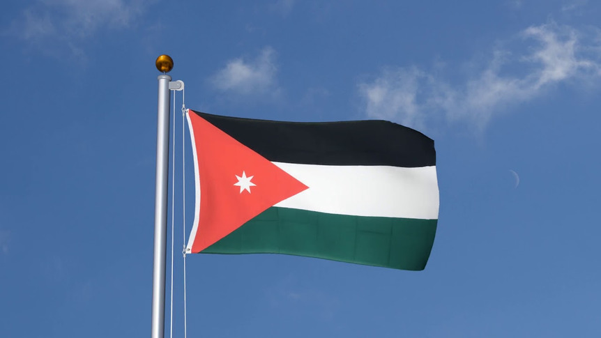 Jordanien - Flagge 90 x 150 cm