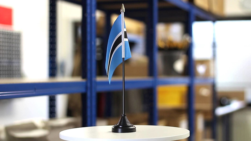 Botswana - Mini drapeau de table 10 x 15 cm