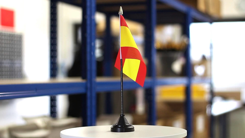 Espagne sans Blason - Mini drapeau de table 10 x 15 cm