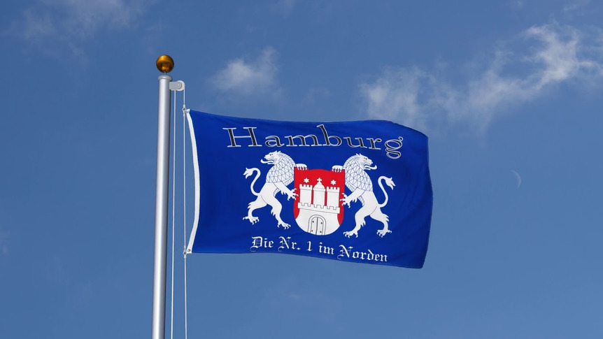 Hamburg Die Nr. 1 im Norden - Flagge 90 x 150 cm