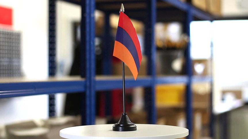 Arménie - Mini drapeau de table 10 x 15 cm
