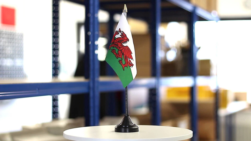 Wales - Tischflagge 10 x 15 cm