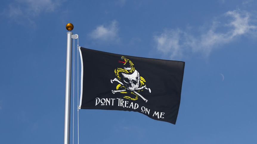 Pirate Don't tread on me - 3x5 ft Flag