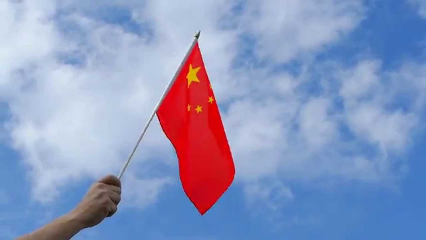 China - Stockflagge 30 x 45 cm