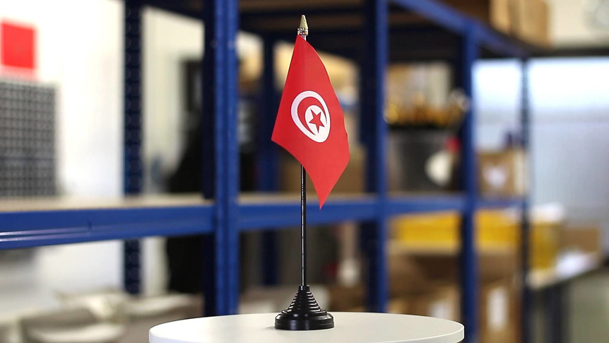 Tunesien - Tischflagge 10 x 15 cm