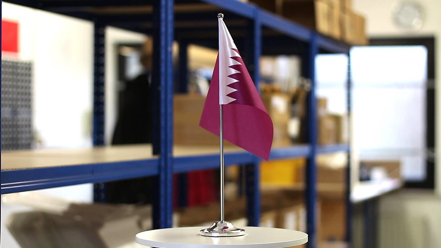 Qatar - Satin Table Flag 6x9"
