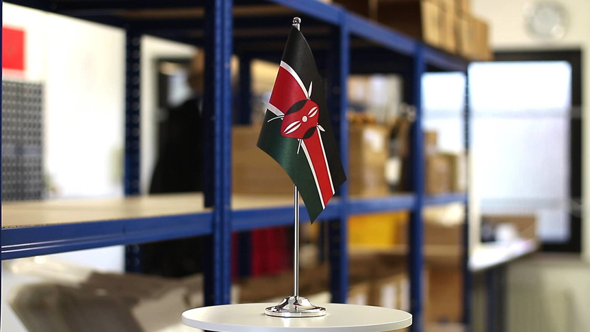 Kenya - Satin Table Flag 6x9"