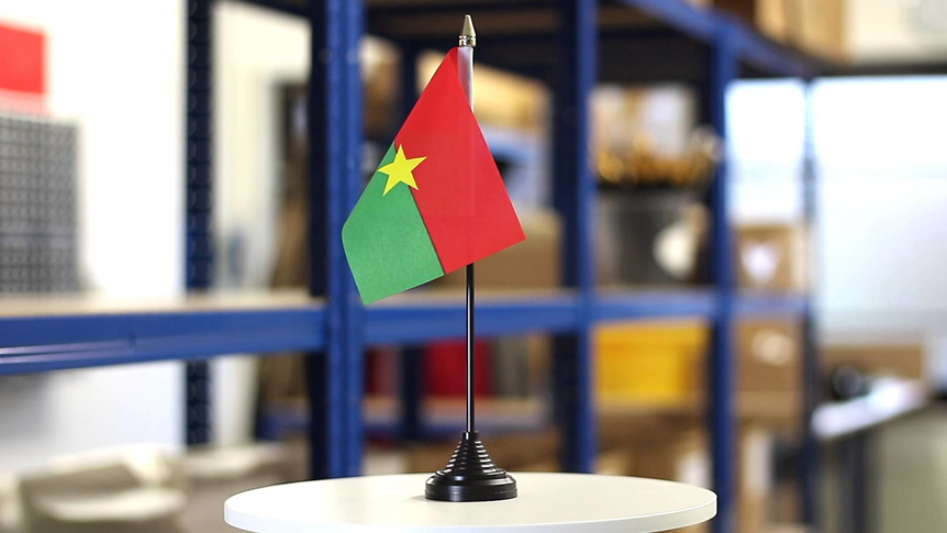 Burkina Faso - Mini drapeau de table 10 x 15 cm
