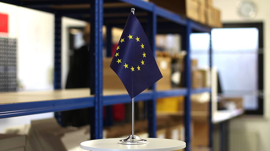 European Union EU - Satin Table Flag 6x9"