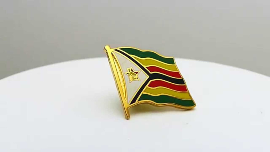 Zimbabwe - Pin's drapeau 2 x 2 cm