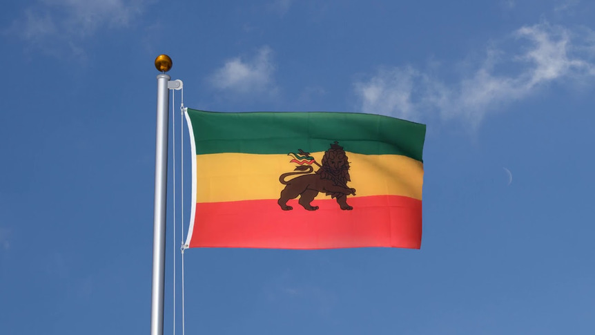 Äthiopien mit Löwe - Flagge 90 x 150 cm