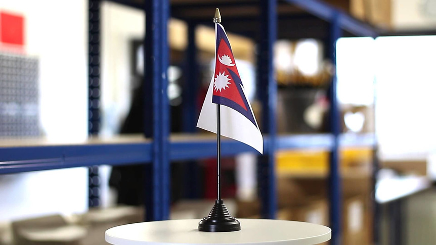Népal - Mini drapeau de table 10 x 15 cm
