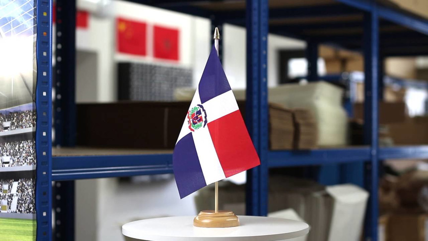 Dominican Republic - Table Flag 6x9", wooden