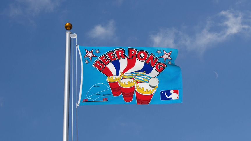 Beer Pong - Flagge 90 x 150 cm