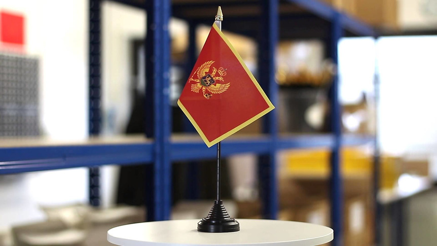 Montenegro - Tischflagge 10 x 15 cm