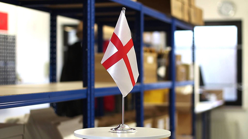 England St. George - Satin Table Flag 6x9"
