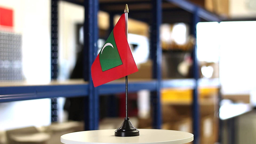 Malediven - Tischflagge 10 x 15 cm